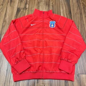 Rare Vtg Nike Steaua Bucuresti Romania Full Zip Jacket Red Futbol Club Mens XL